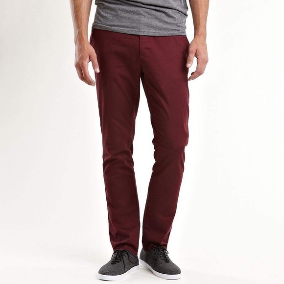 burgundy skinny chinos